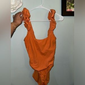 Solid and striped one piece